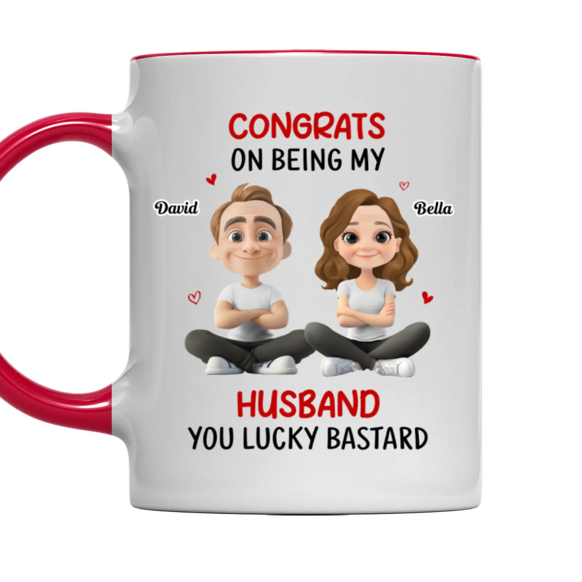 Congrats My Husband - Personalized Custom Accent Mug - Image 7