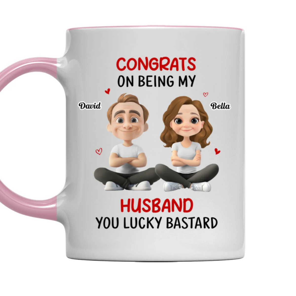 Congrats My Husband - Personalized Custom Accent Mug - Image 8