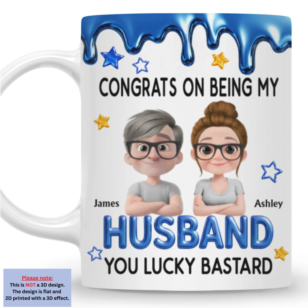 Congrats My Husband - Personalized Custom Coffee Mug - Image 6