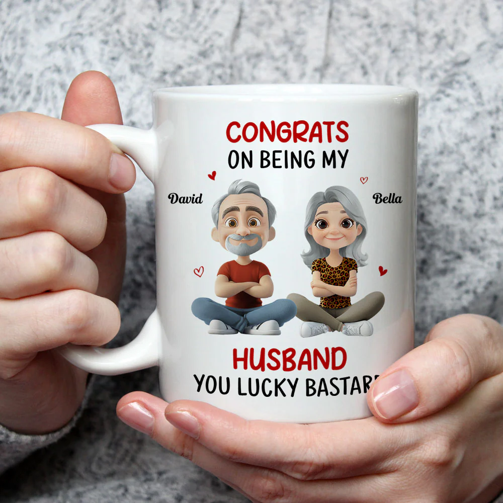 Congrats My Husband - Personalized Custom Coffee Mug - Image 3