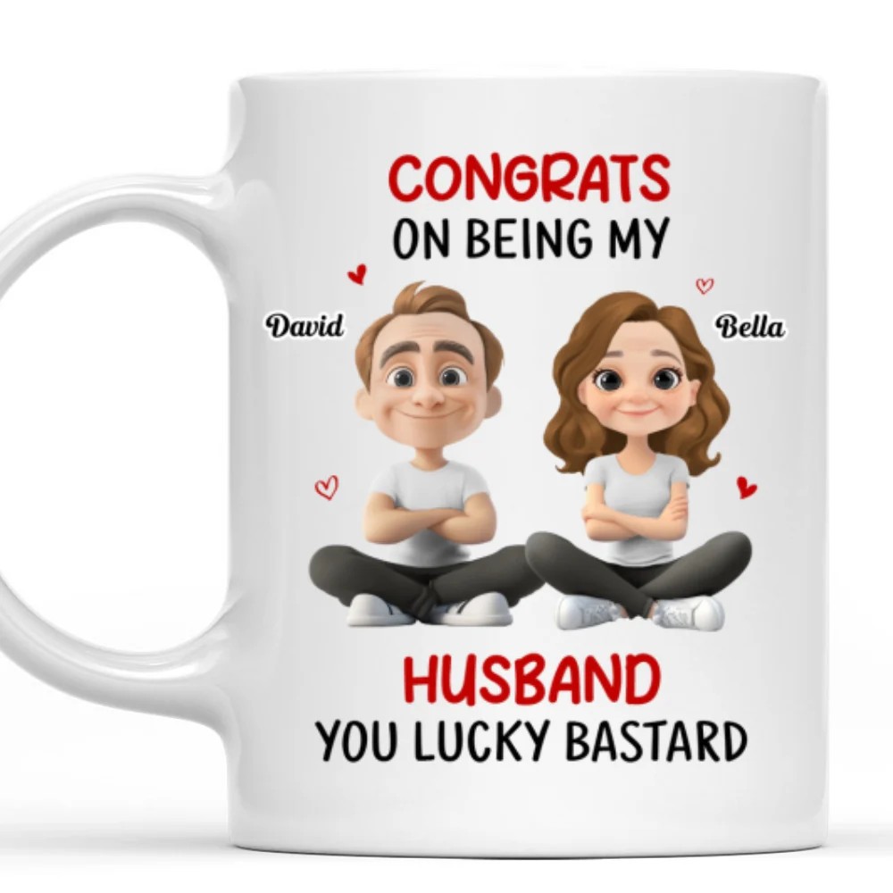 Congrats My Husband - Personalized Custom Coffee Mug - Image 7