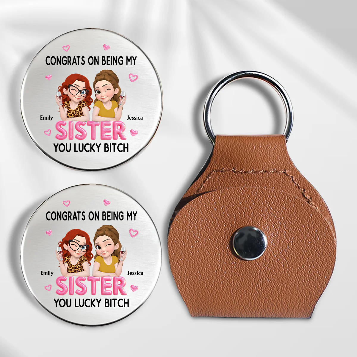 Congrats My Sister - Personalized Custom Pocket Hug