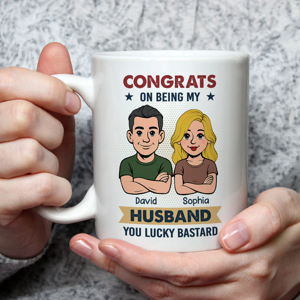 Congrats On Being Mine - Personalized Custom Coffee Mug - Image 3