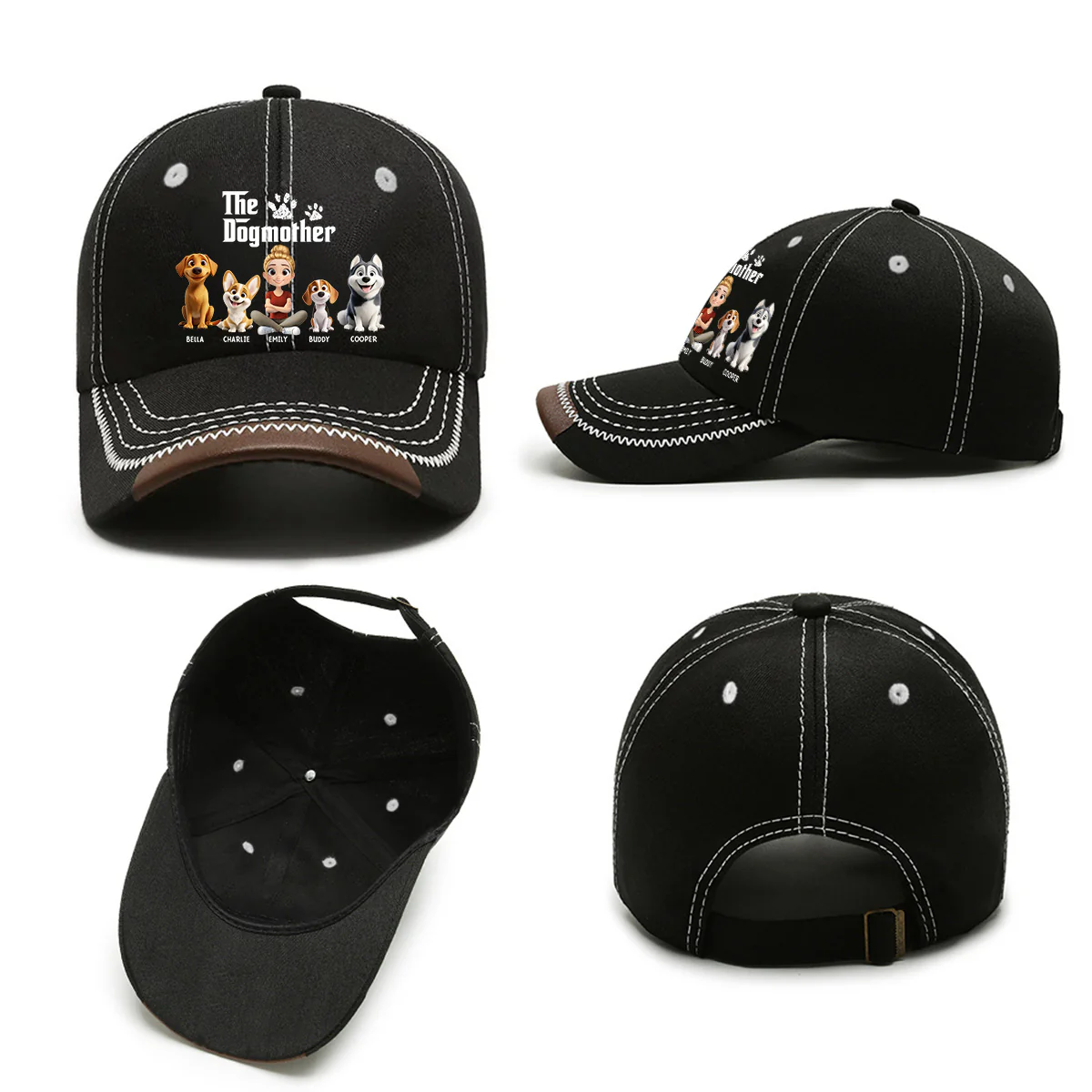 Cool Dog Mother - Personalized Custom Vintage Soft Baseball Cap - Image 6