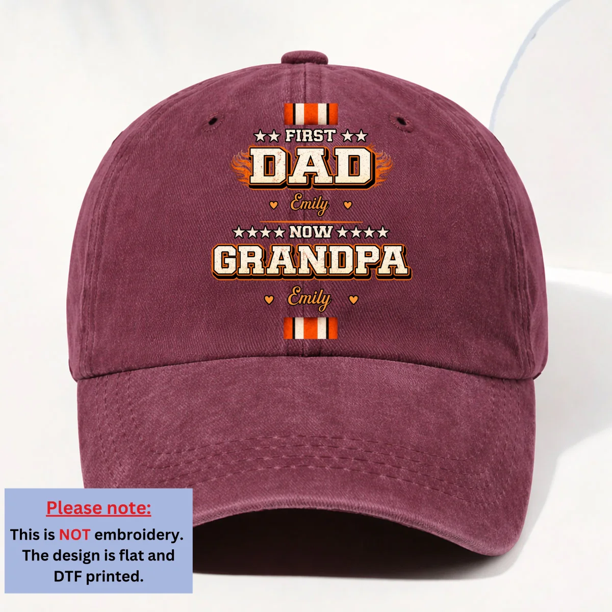 Cool Papa - Personalized Custom Vintage Washed Denim Cap - Image 10