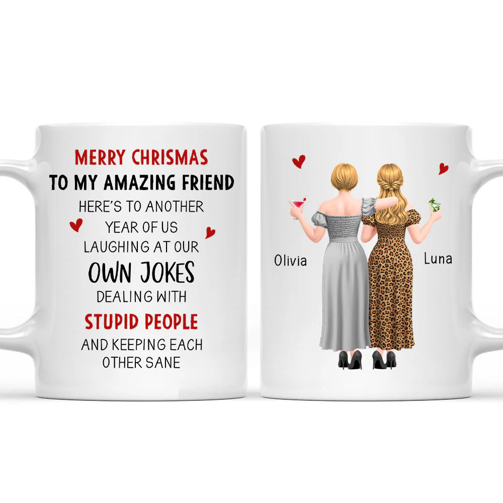 Crazy Friends Christmas - Personalized Custom Coffee Mug