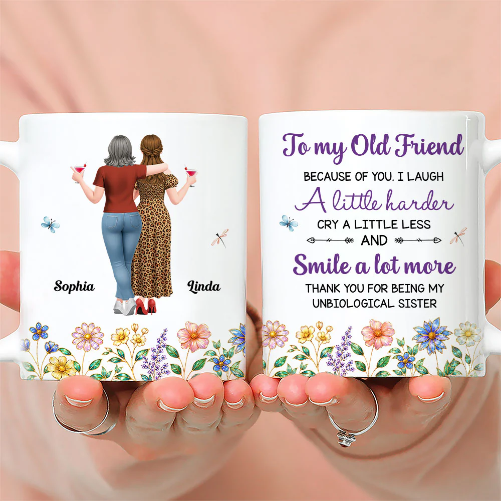 Cry A Little Less And Smile More Ver 2 - Personalized Custom Coffee Mug - Image 3