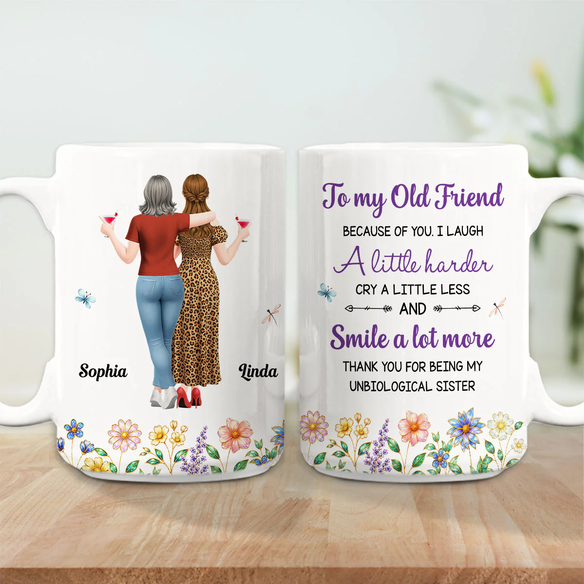 Cry A Little Less And Smile More Ver 2 - Personalized Custom Coffee Mug - Image 4