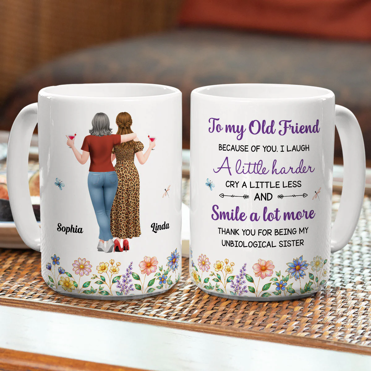 Cry A Little Less And Smile More Ver 2 - Personalized Custom Coffee Mug - Image 5