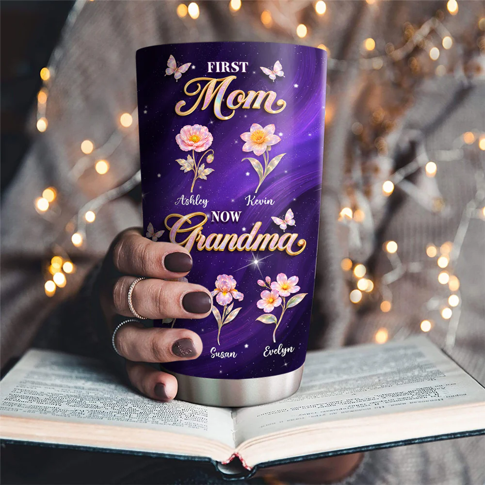 Crystal Mom Grandma - Personalized Custom Tumbler - Image 2