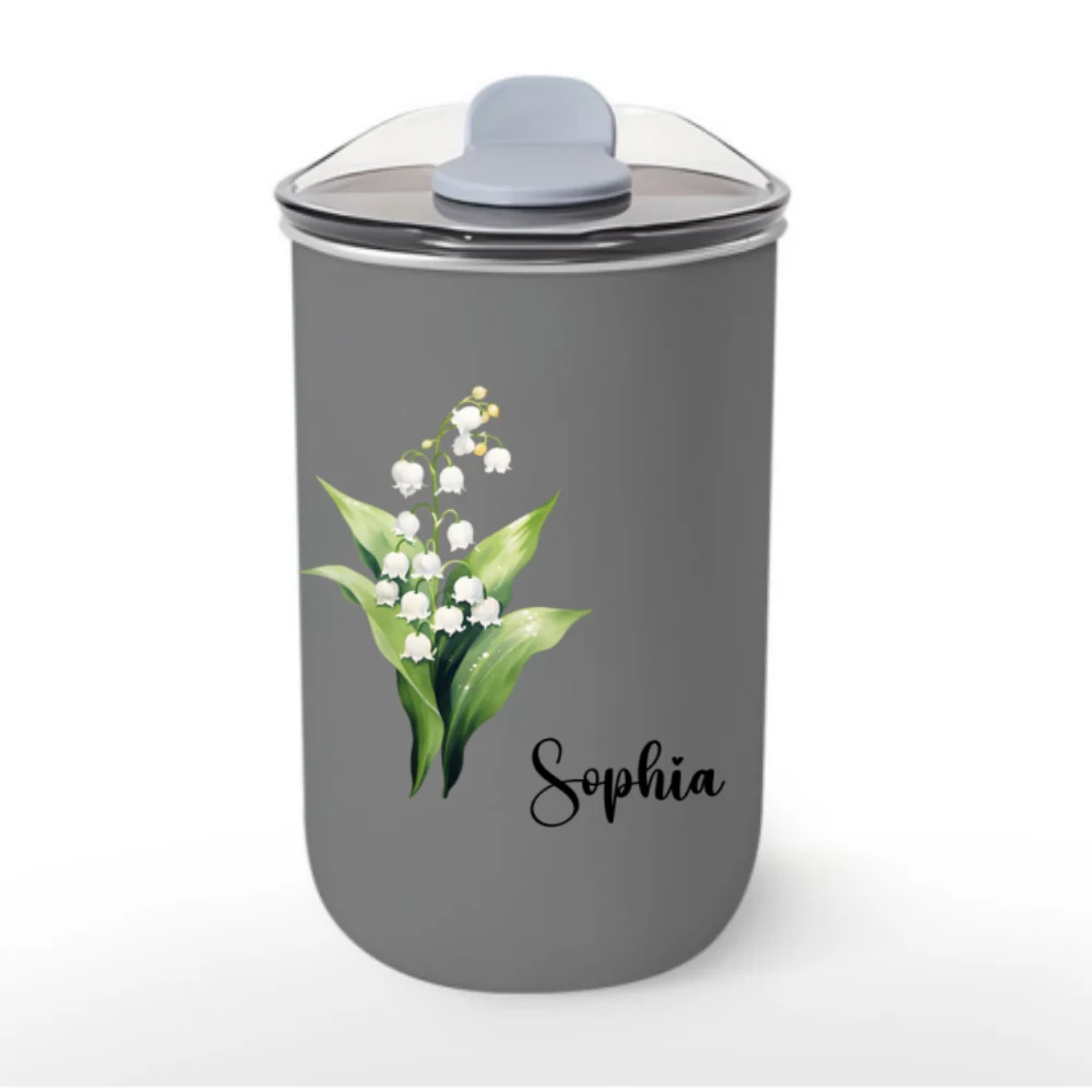 Custom Birth Month Flower Gift - Personalized Custom 10oz Tumbler - Image 5