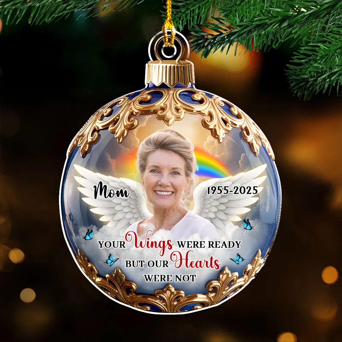 Custom Photo My Heart Was Not Ready - Personalized Custom Acrylic Ornament - Image 3