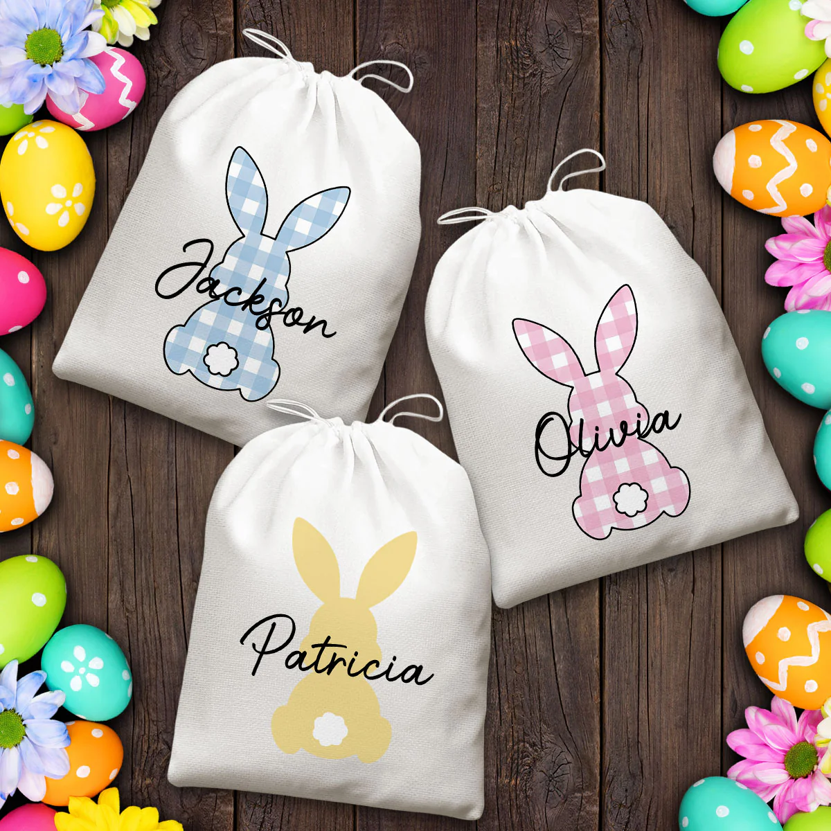 Cute Easter Bunny - Personalized Custom Favor Bag - Image 4