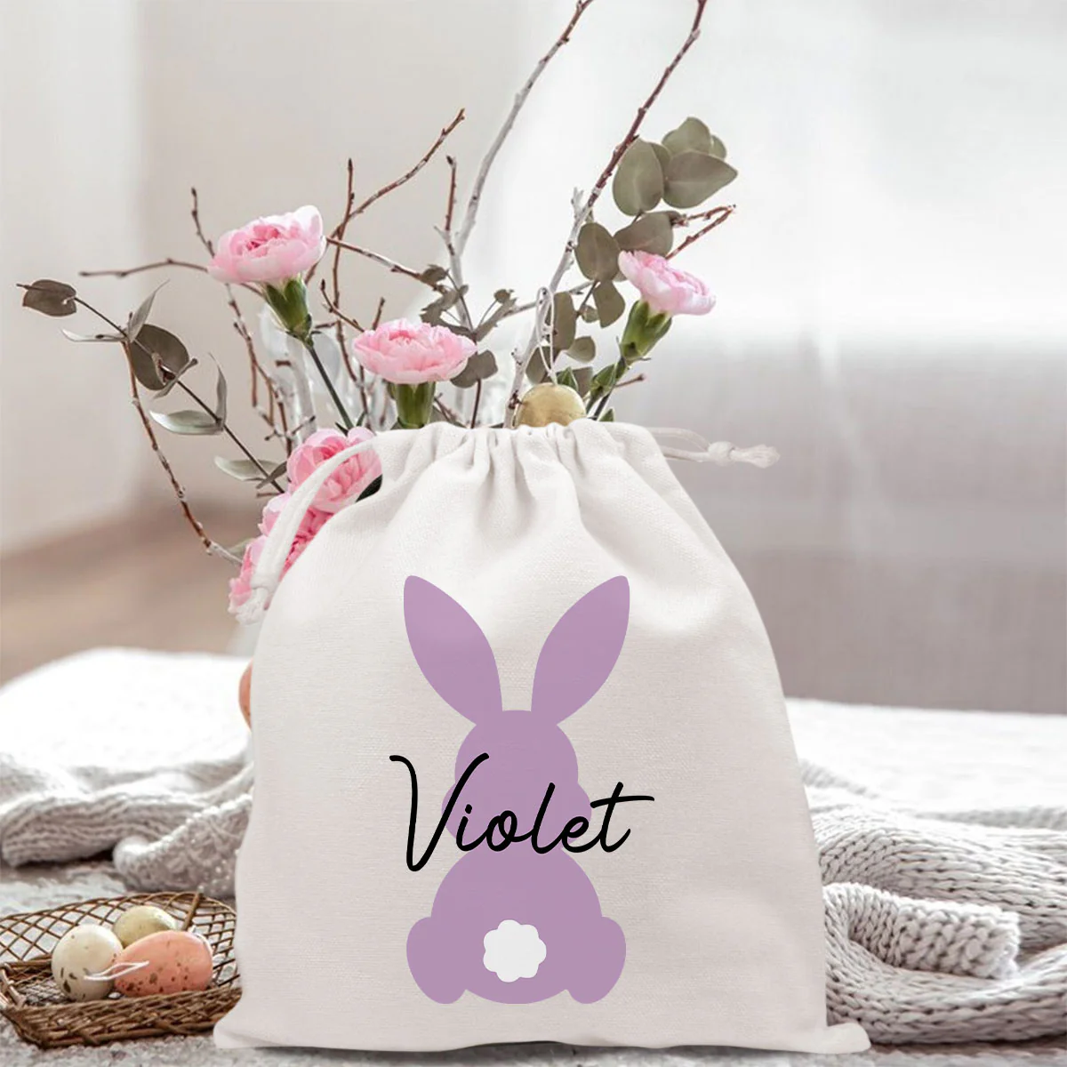 Cute Easter Bunny - Personalized Custom Favor Bag - Image 5