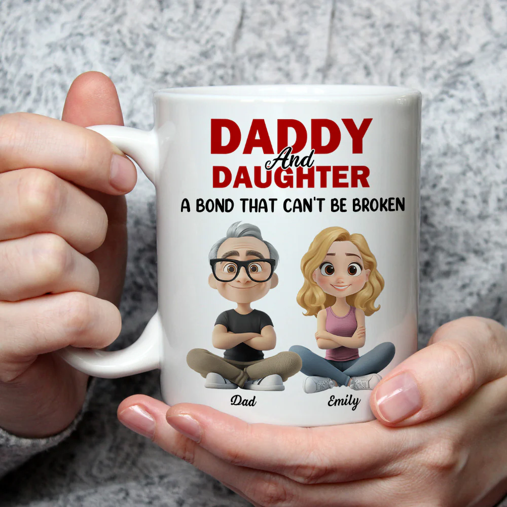Dad And Daughter - Personalized Custom Coffee Mug - Image 3