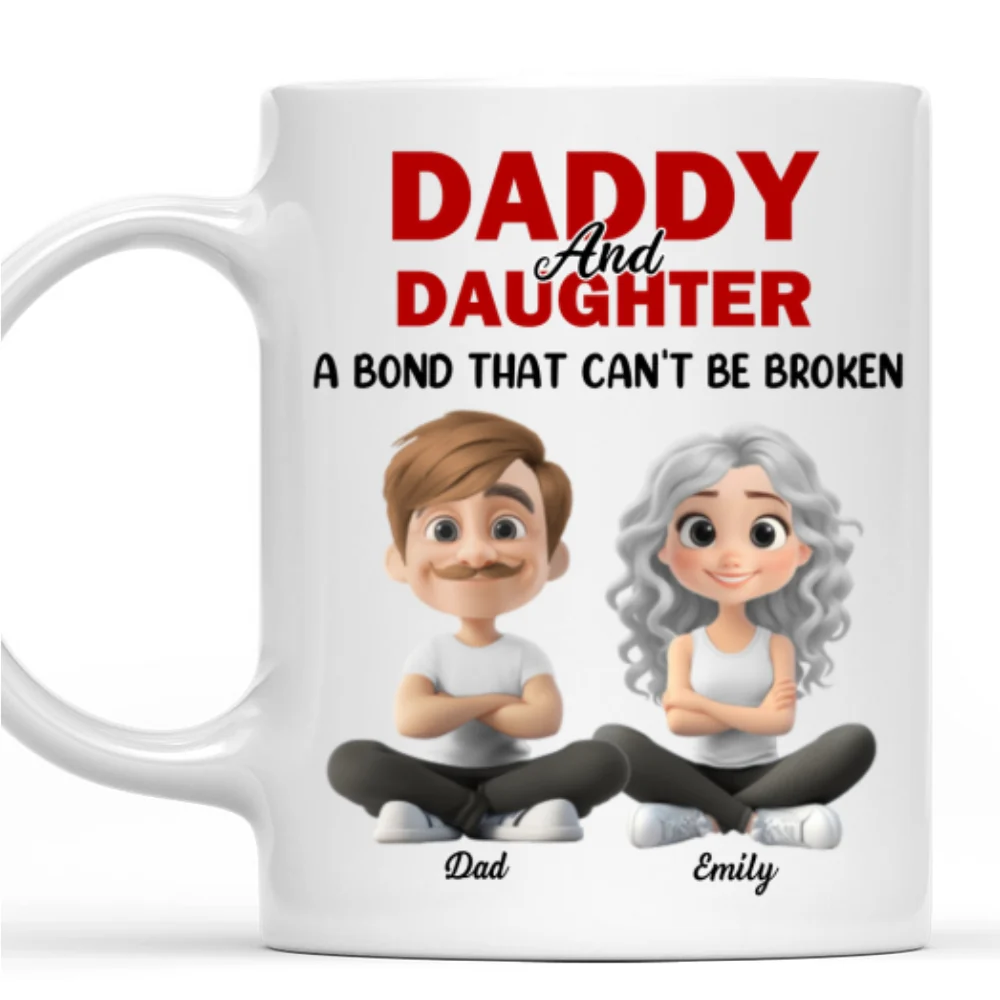 Dad And Daughter - Personalized Custom Coffee Mug - Image 7