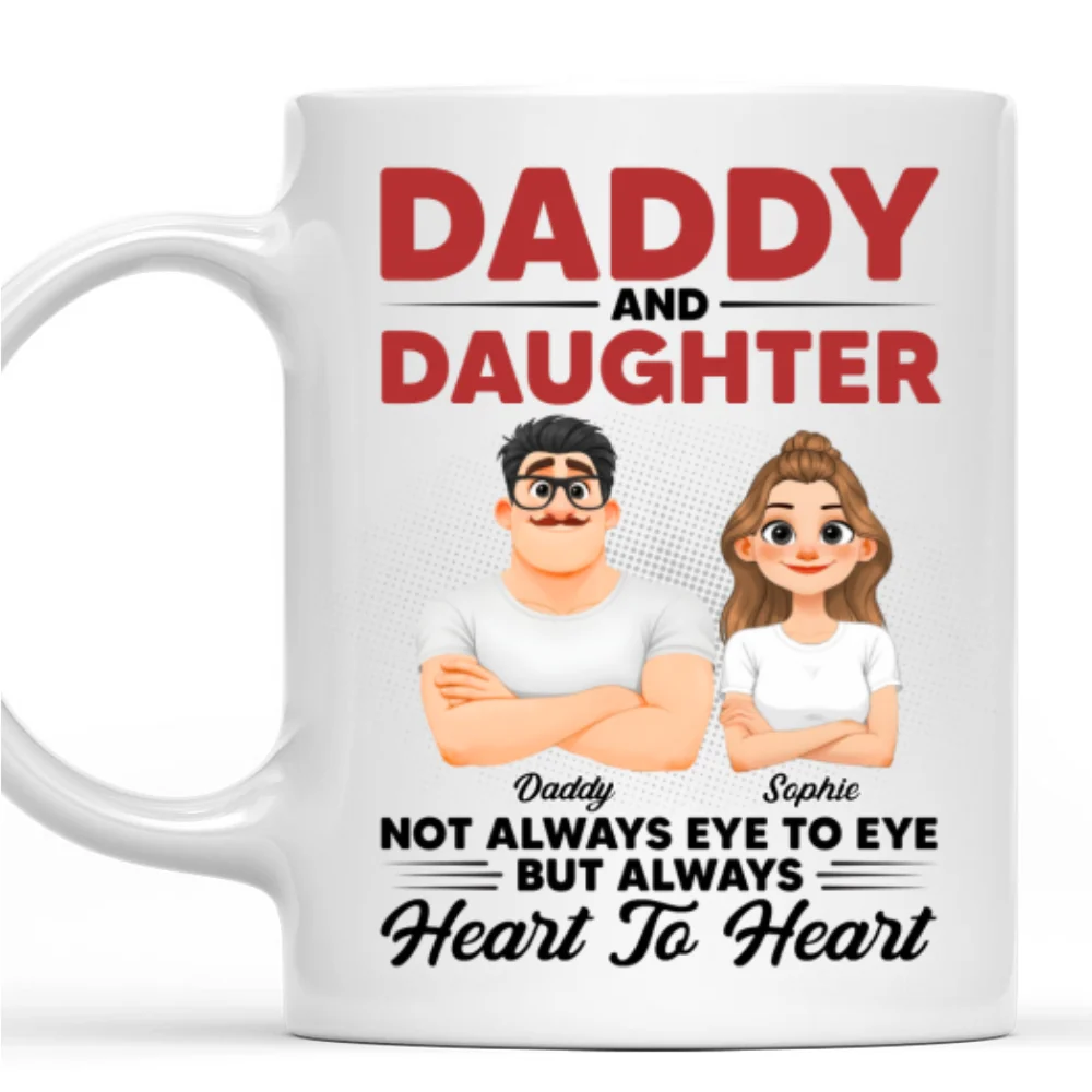 Dad And His Daughter - Personalized Custom Coffee Mug - Image 7