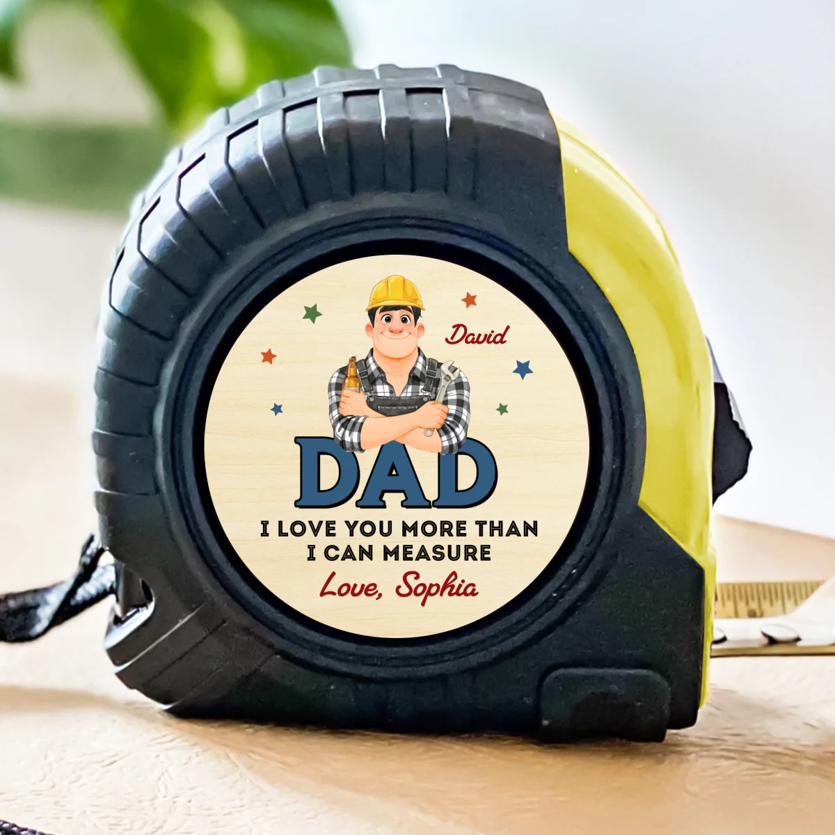 Dad Builds Better Memories - Personalized Custom Tape Measure - Image 5