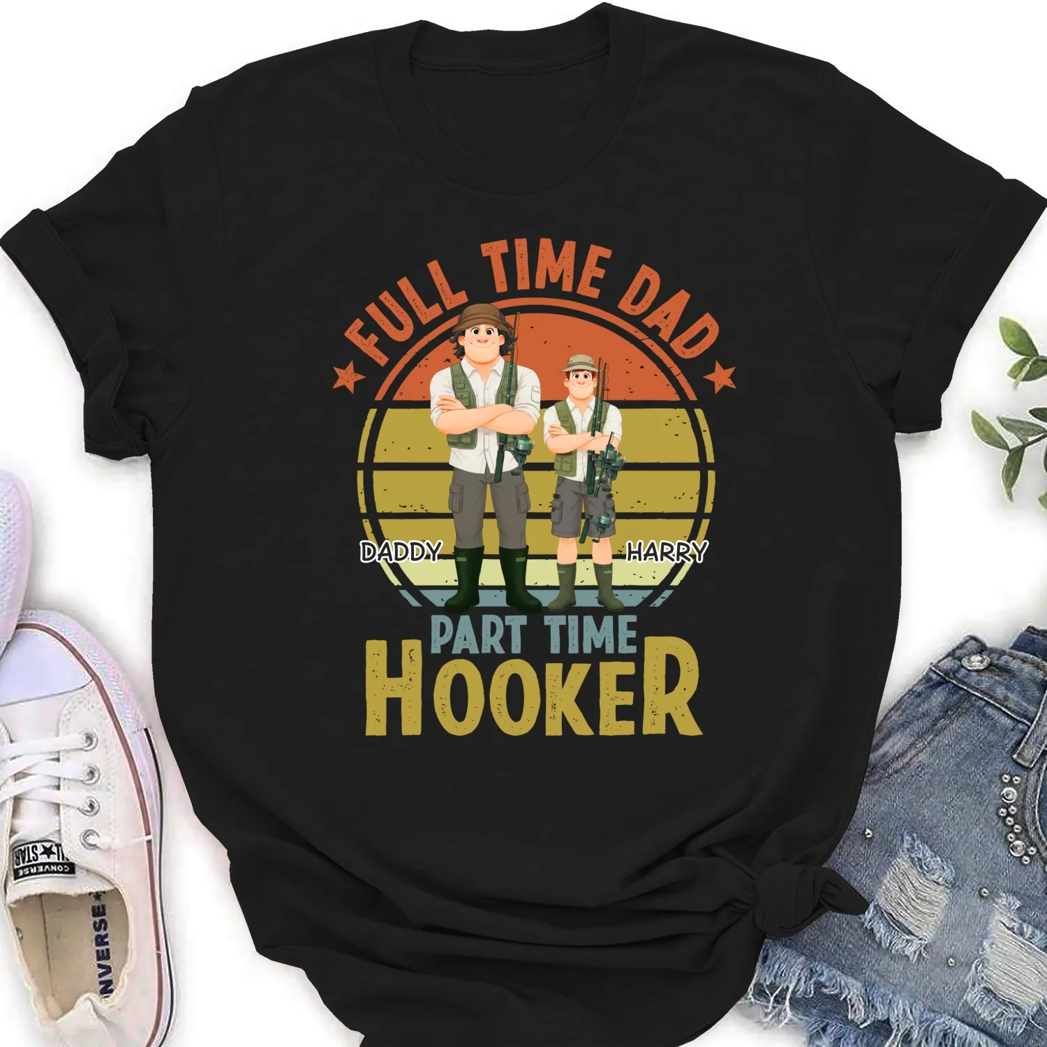 Dad Catches Bigger Stories - Personalized Custom Shirt - Image 16