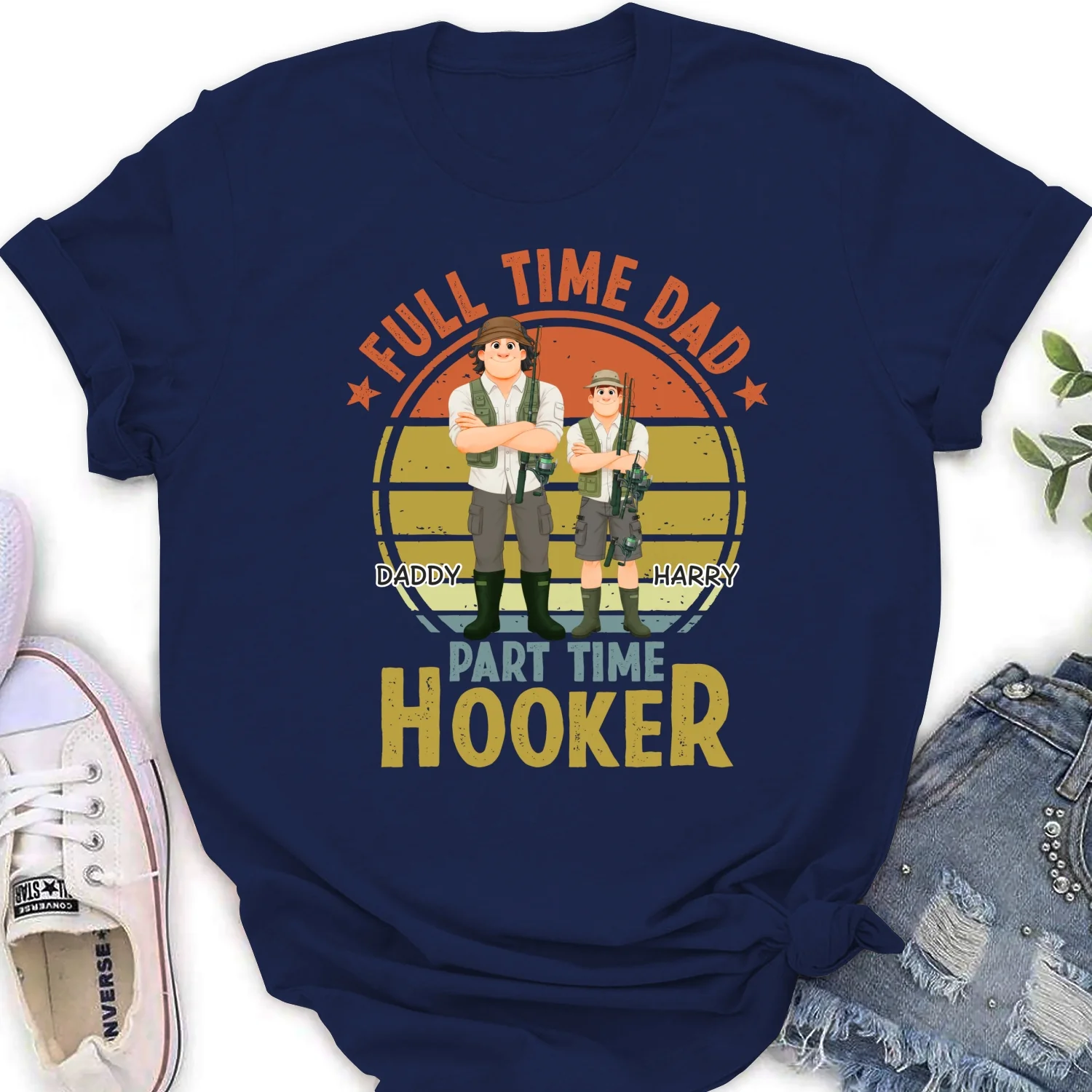 Dad Catches Bigger Stories - Personalized Custom Shirt - Image 18