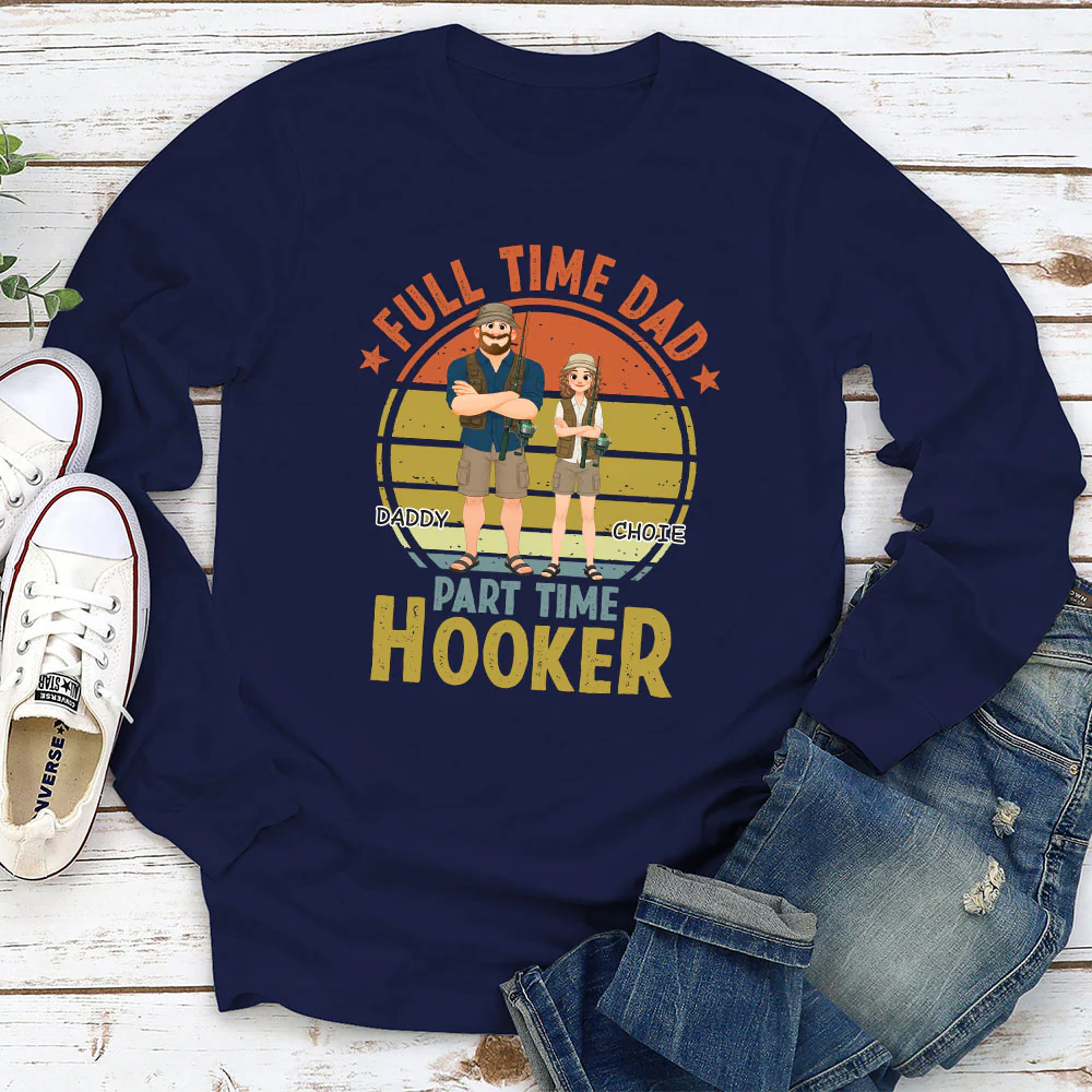 Dad Catches Bigger Stories - Personalized Custom Shirt - Image 2