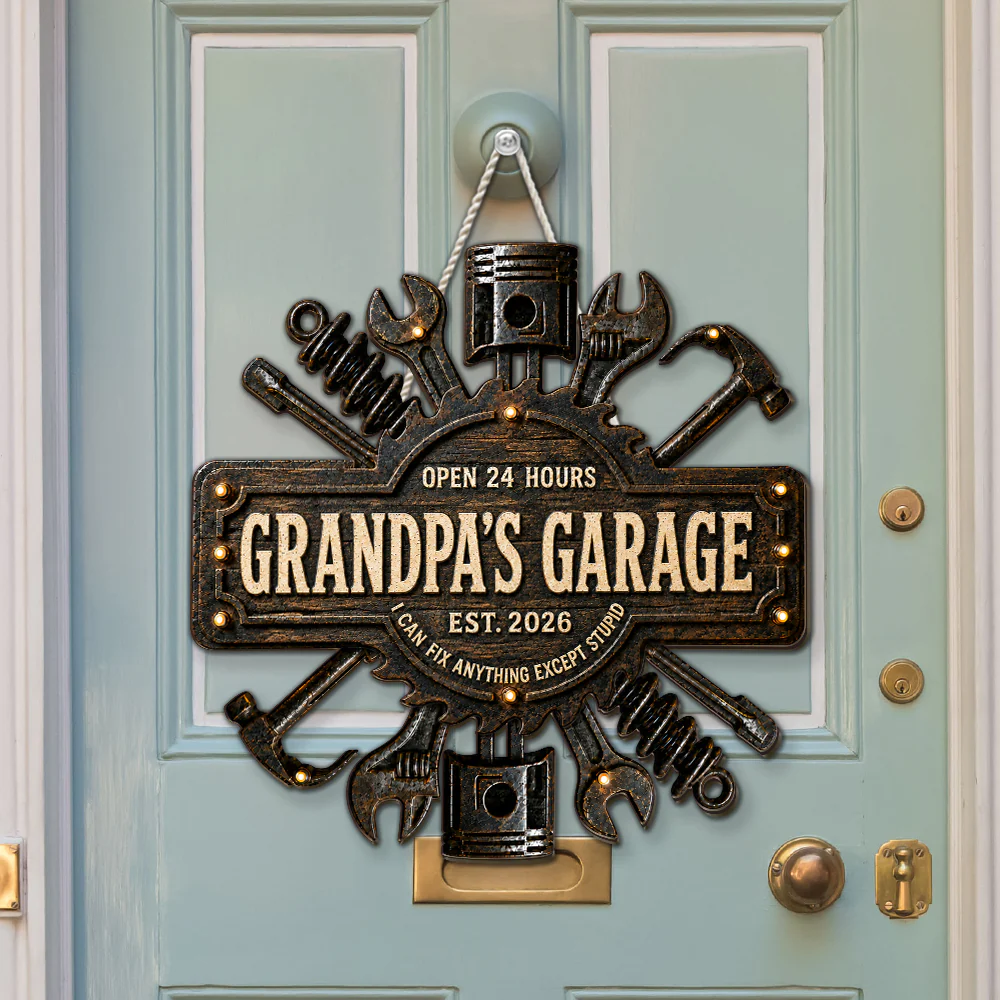 Dad Garage - Personalized Custom Wood Sign - Image 2