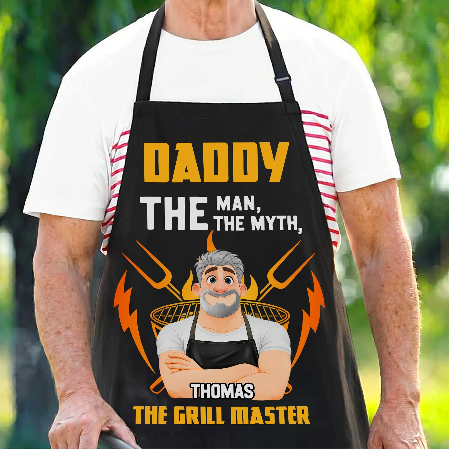 Dad Grills Like A Legend - Personalized Custom Apron - Image 2