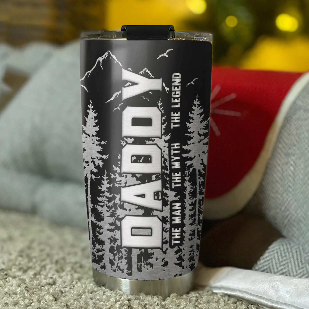 Dad Is The Myth - Personalized Custom 3D Effect Tumbler - Image 4