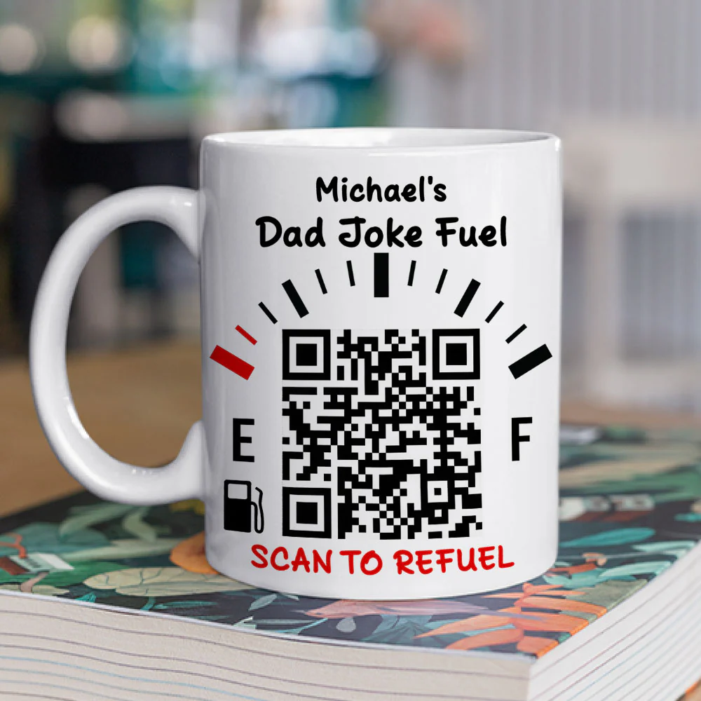 Dad Joke Fuel - Personalized Custom Coffee Mug - Image 2