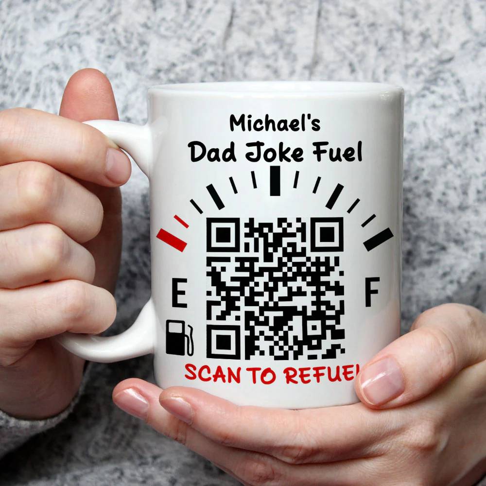 Dad Joke Fuel - Personalized Custom Coffee Mug - Image 3