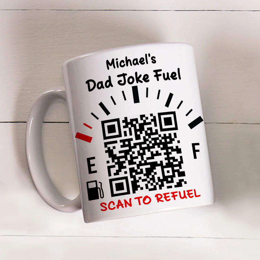 Dad Joke Fuel - Personalized Custom Coffee Mug - Image 4