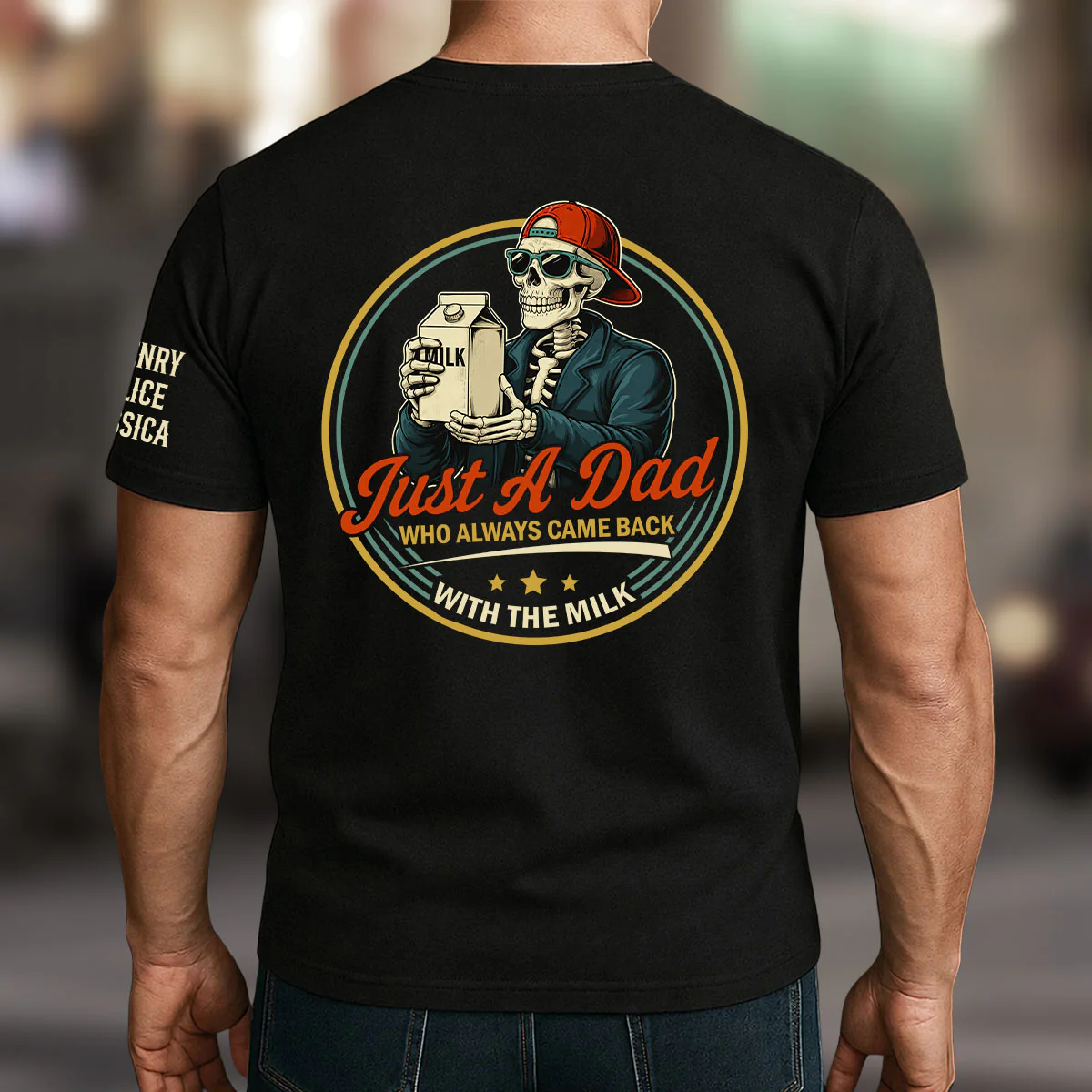 Dad Joke - Personalized Custom Shirt With Design On Sleeve - Image 4