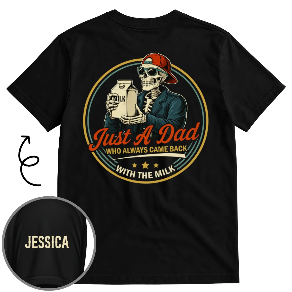 Dad Joke - Personalized Custom Shirt With Design On Sleeve - Image 6