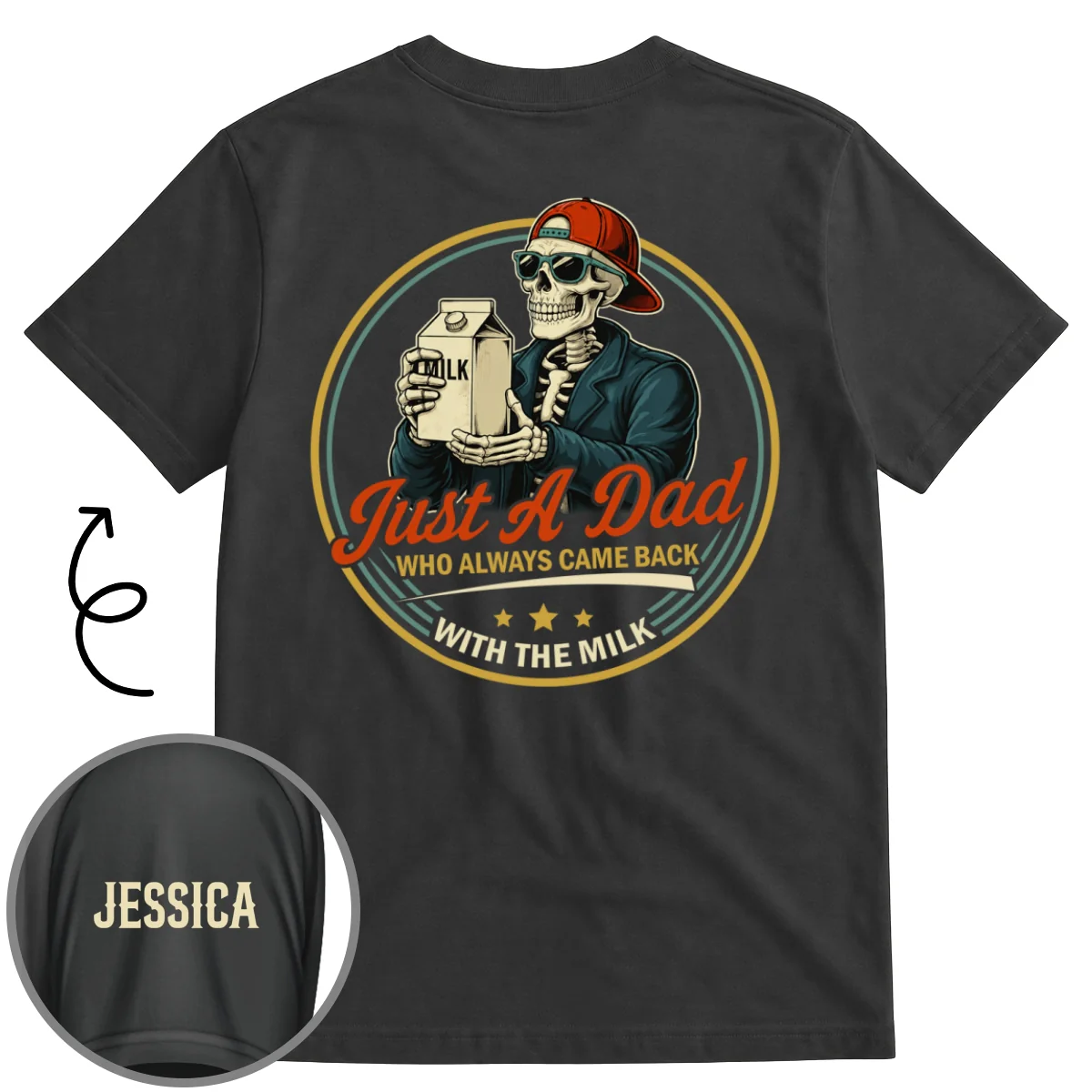 Dad Joke - Personalized Custom Shirt With Design On Sleeve - Image 7