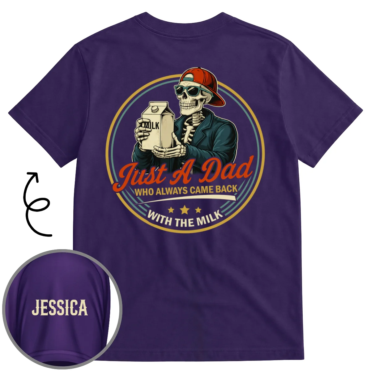 Dad Joke - Personalized Custom Shirt With Design On Sleeve - Image 8