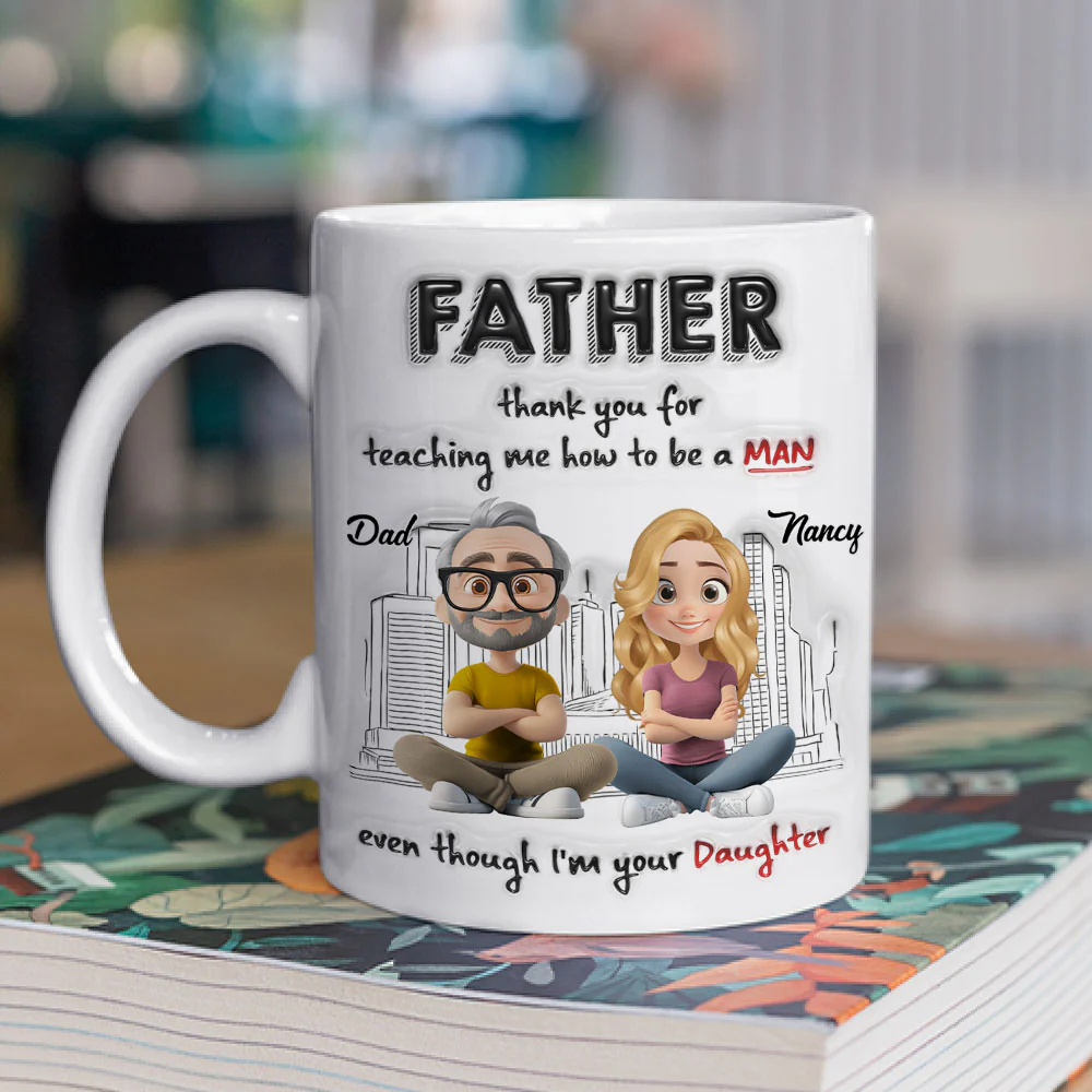 Dad My Greatest Teacher - Personalized Custom 3D Inflated Effect Mug - Image 2