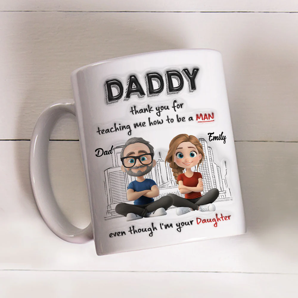 Dad My Greatest Teacher - Personalized Custom 3D Inflated Effect Mug - Image 3