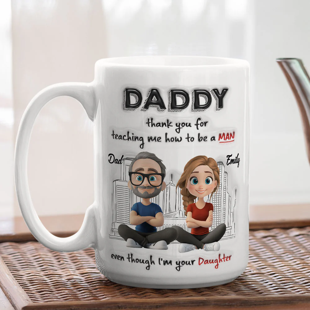 Dad My Greatest Teacher - Personalized Custom 3D Inflated Effect Mug - Image 5
