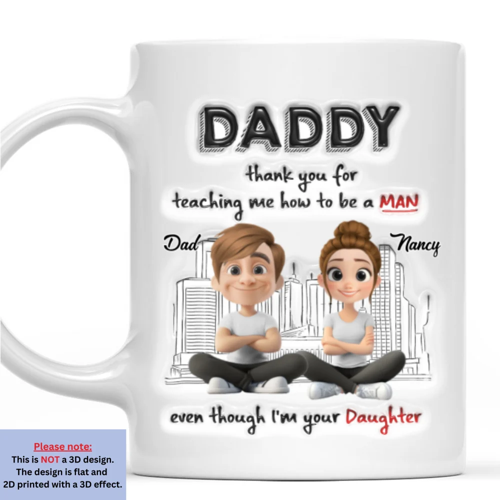 Dad My Greatest Teacher - Personalized Custom 3D Inflated Effect Mug - Image 7
