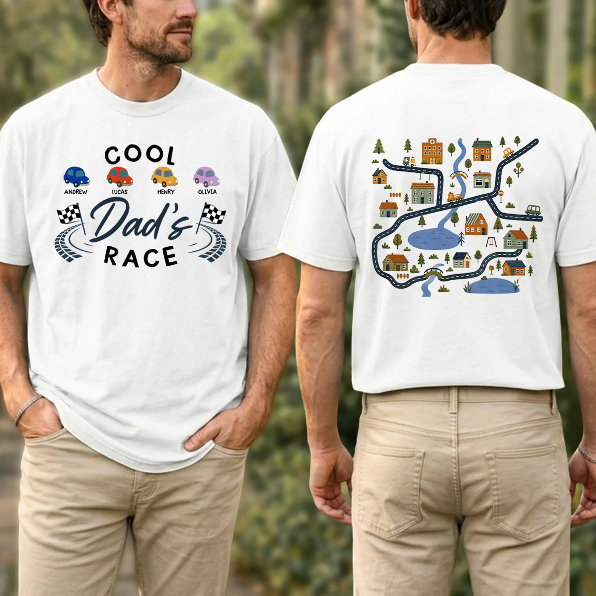 Dad Race - Personalized Custom Shirt - Image 3