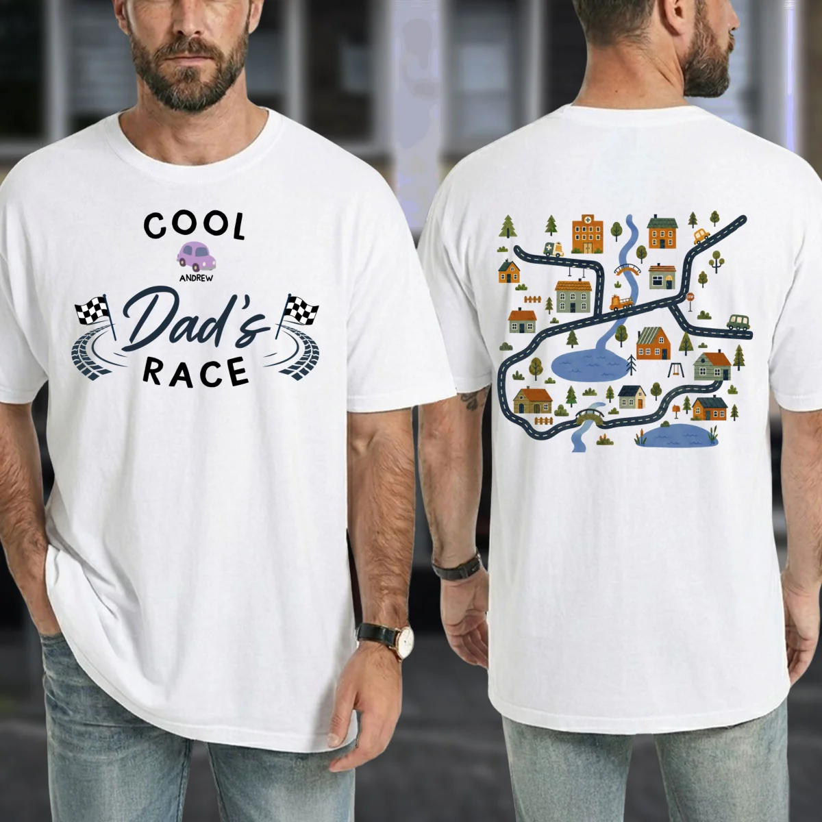 Dad Race - Personalized Custom Shirt - Image 7