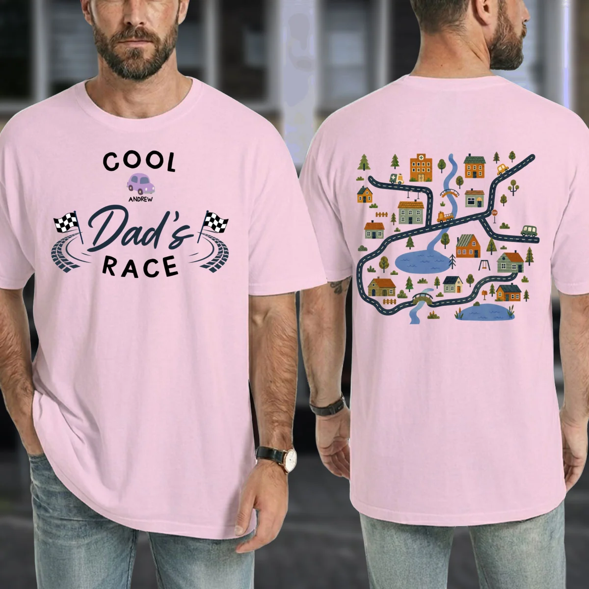 Dad Race - Personalized Custom Shirt - Image 8