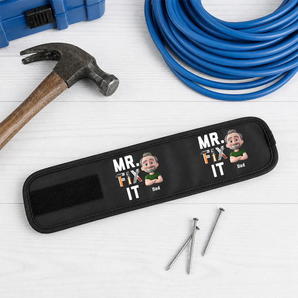 Dad Will Fix It - Personalized Custom Magnetic Tool Wristband - Image 4