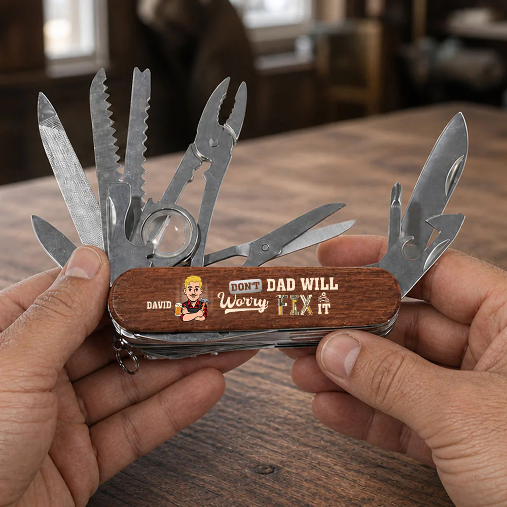 Dad Will Fix It - Personalized Custom Pocket Multi Tool - Image 2