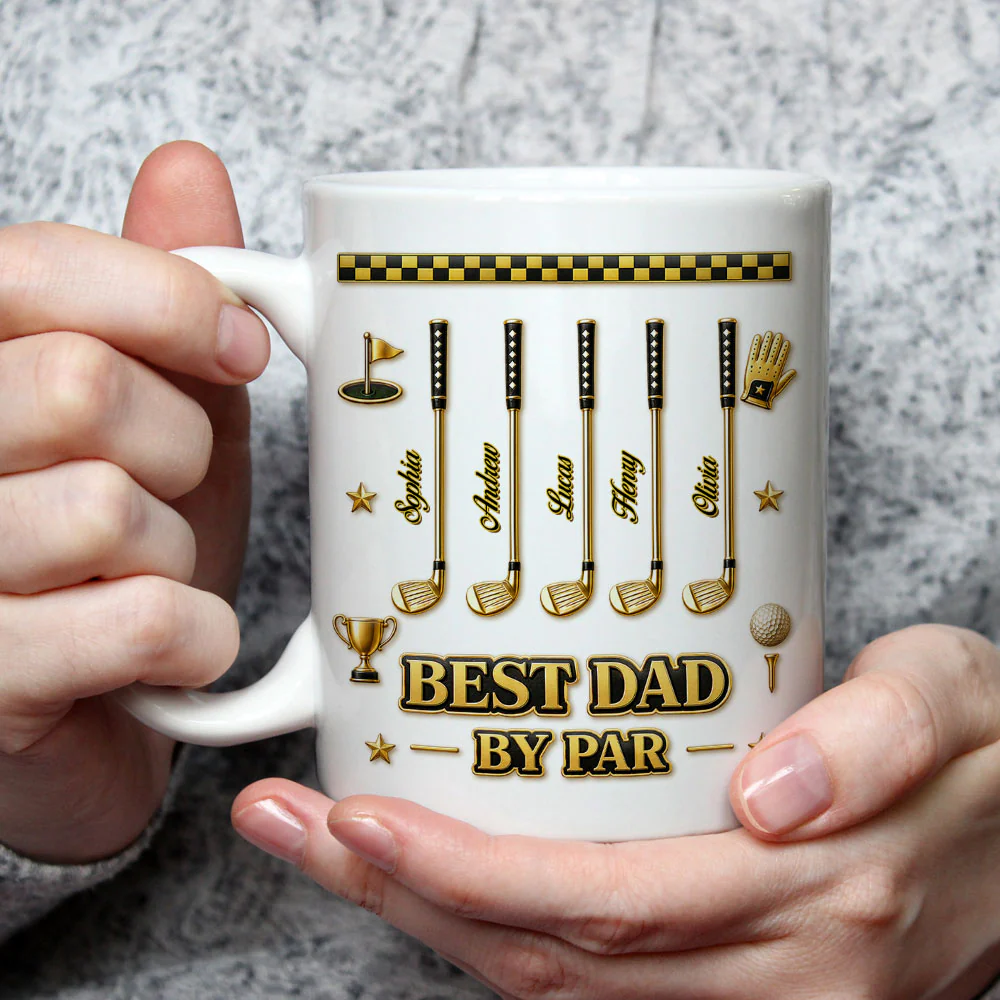 Dad You Are A Hole In One - Personalized Custom 3D Effect Mug - Image 3