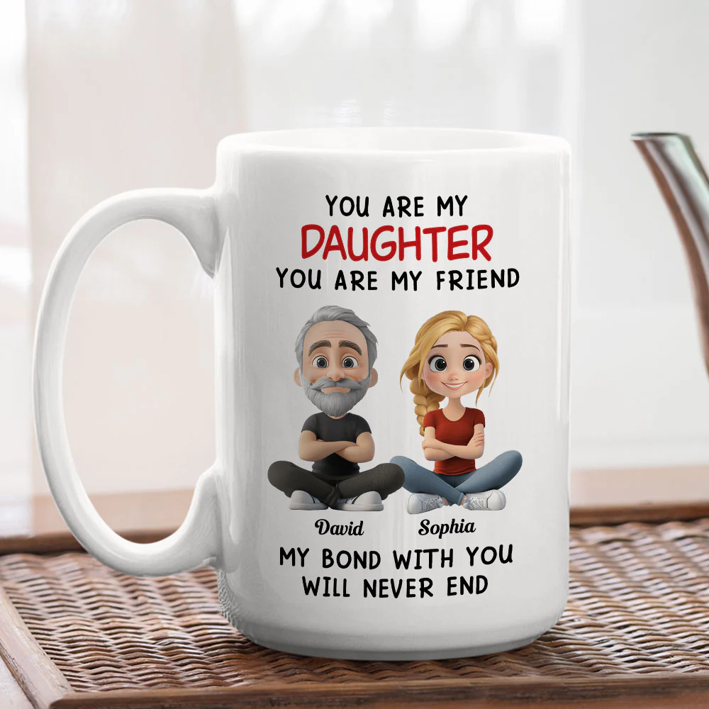 Daddy And Daughter - Personalized Custom Coffee Mug - Image 4