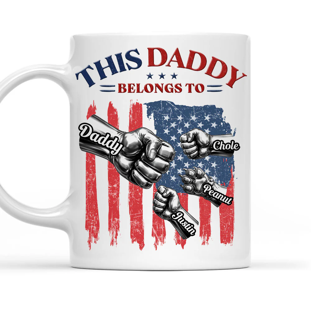 Daddy And Kids - Personalized Custom Coffee Mug