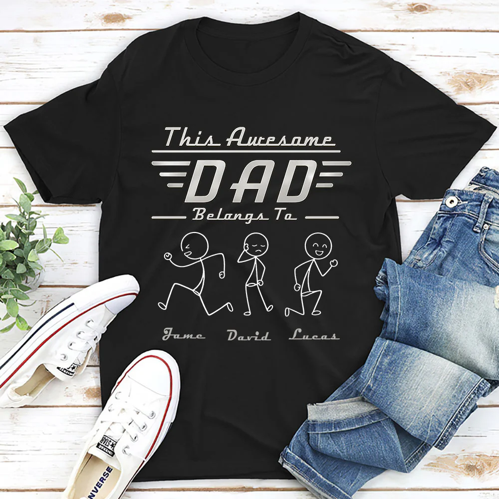 Daddy Belongs To - Personalized Custom Shirt - Image 2