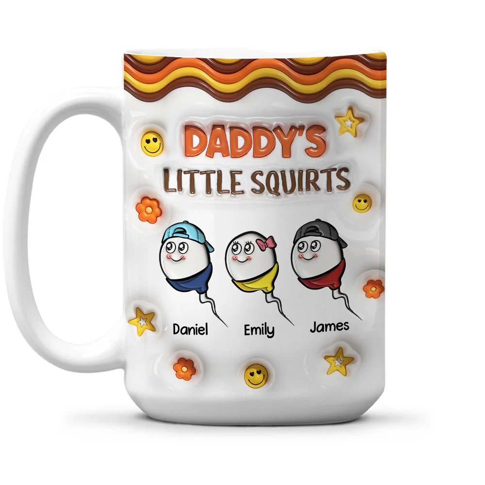 Daddy Little Love - Personalized Custom 3D Inflated Effect Mug - Image 2