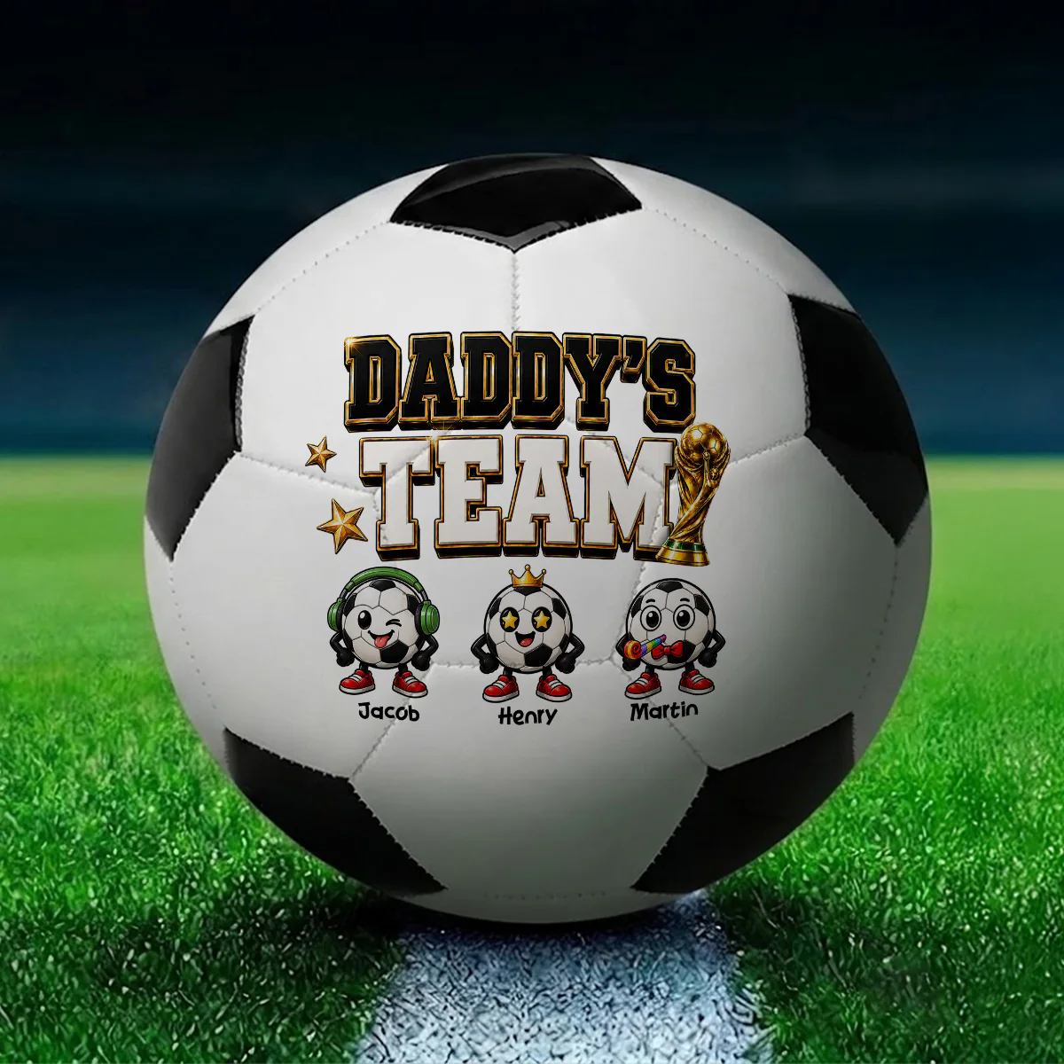 Daddy Team - Personalized Custom Soccer Ball